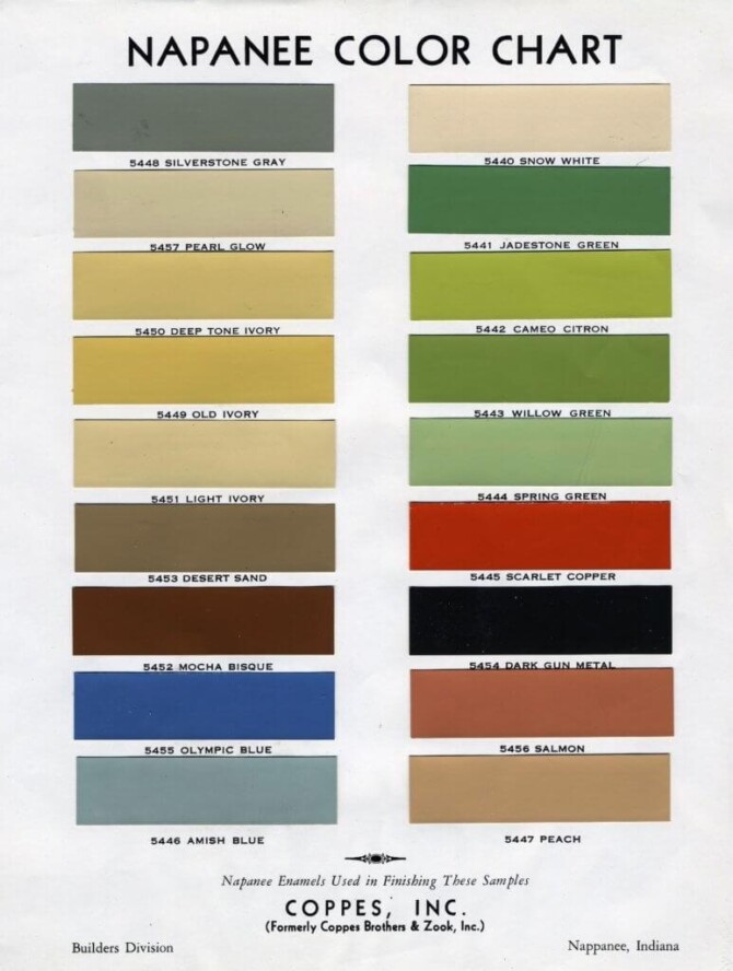 Napanee color chart